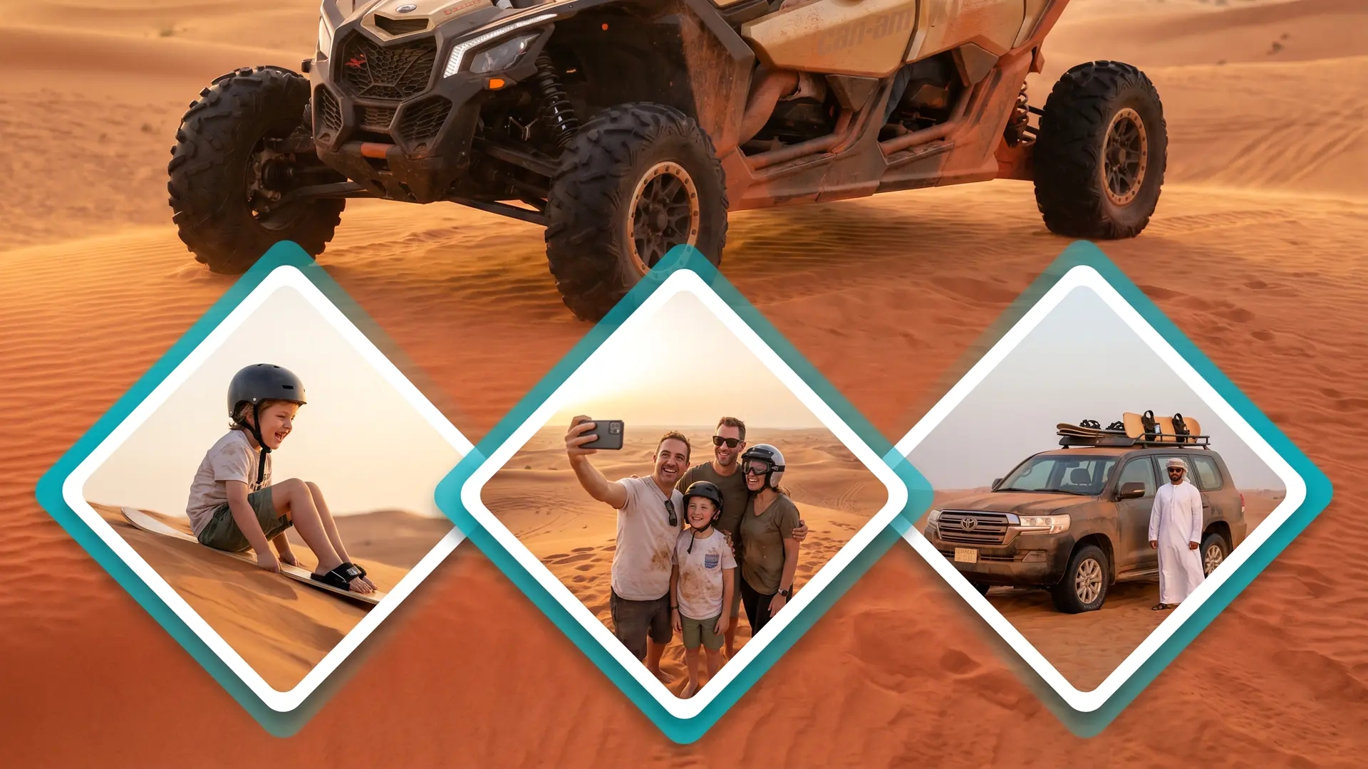 Full adventure day with buggy, quad, safari and BBQ near Dubai